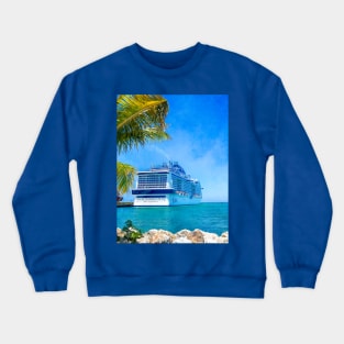 MSC Meraviglia Docked in Dominican Republic Crewneck Sweatshirt